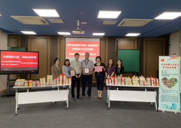 Celestica employees doing a book drive in Shanghai